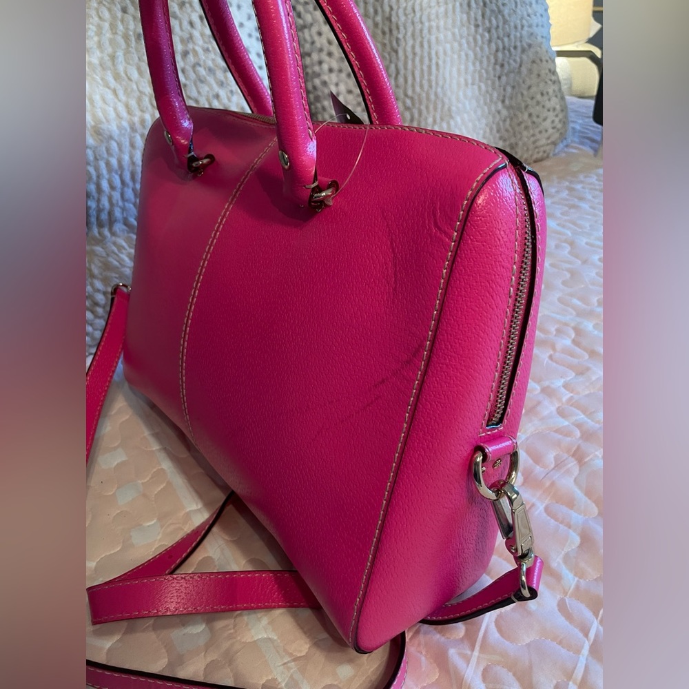 Kate Spade Pink Leather Laptop Satchel Bag and Dust Bag NWT - Picture 5 of 13